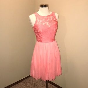 Peachy pink lace swing dress 👗 **WORN twice**